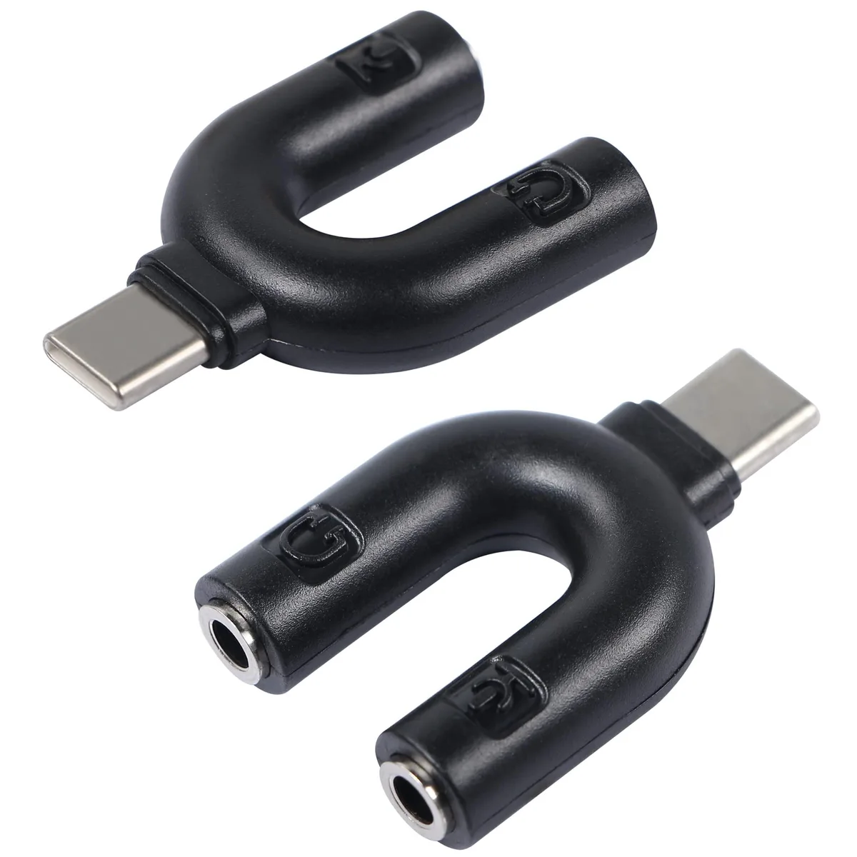 BUCIER BUCIER USB-C to 3.5mm Headphone & Microphone Splitter 2-Pack — product photo