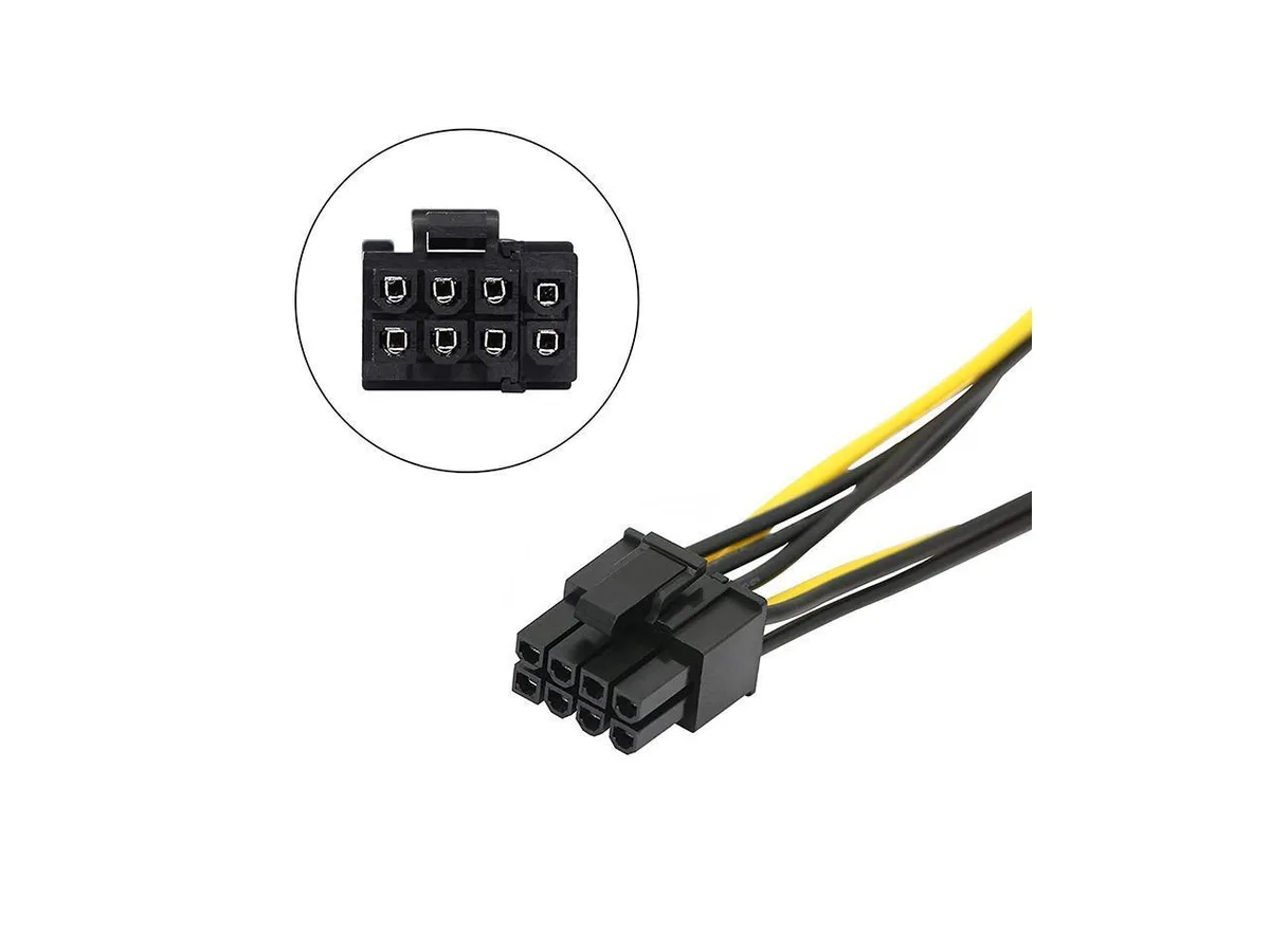 Aile Tech Aile Tech 2SATAPCIE8-20CM Dual SATA to PCIe 8 Pin Power Adapter Cable — product photo
