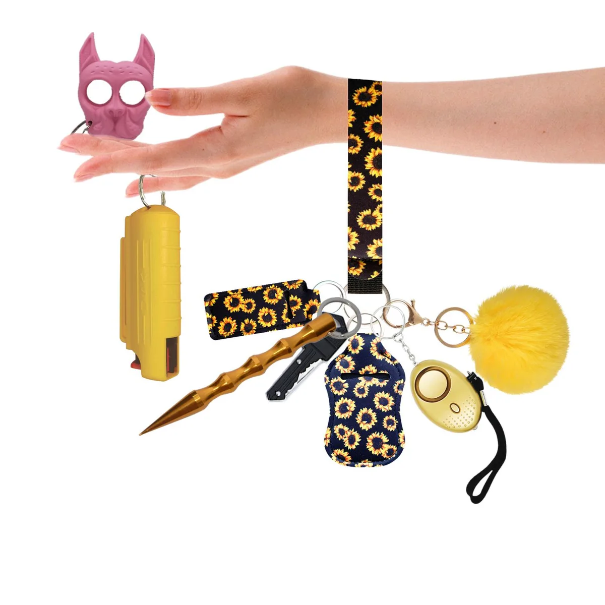 PUEZOKLY PUEZOKLY Self Defense Keychain Set Orange 10pcs — product photo