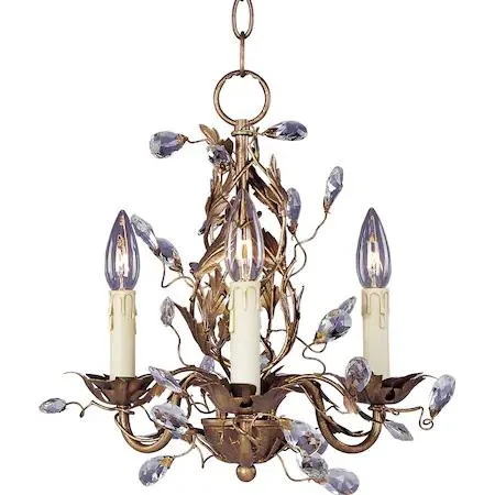 Maxim Maxim Elegante 3-Light 14" Etruscan Gold Chandelier — product photo