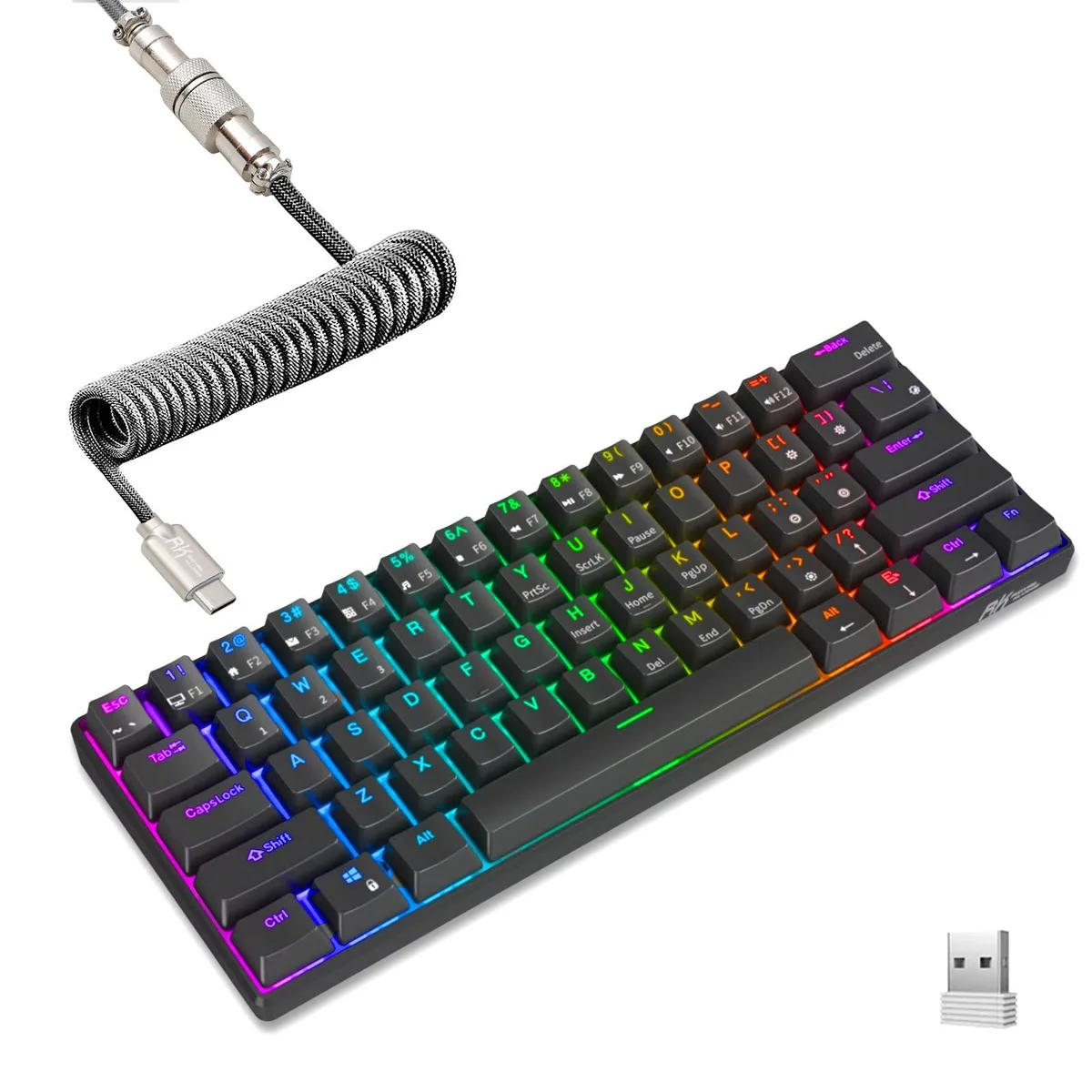  Redragon RK61 60% Mechanical Gaming Keyboard 61 Keys Red Switch Black — product photo
