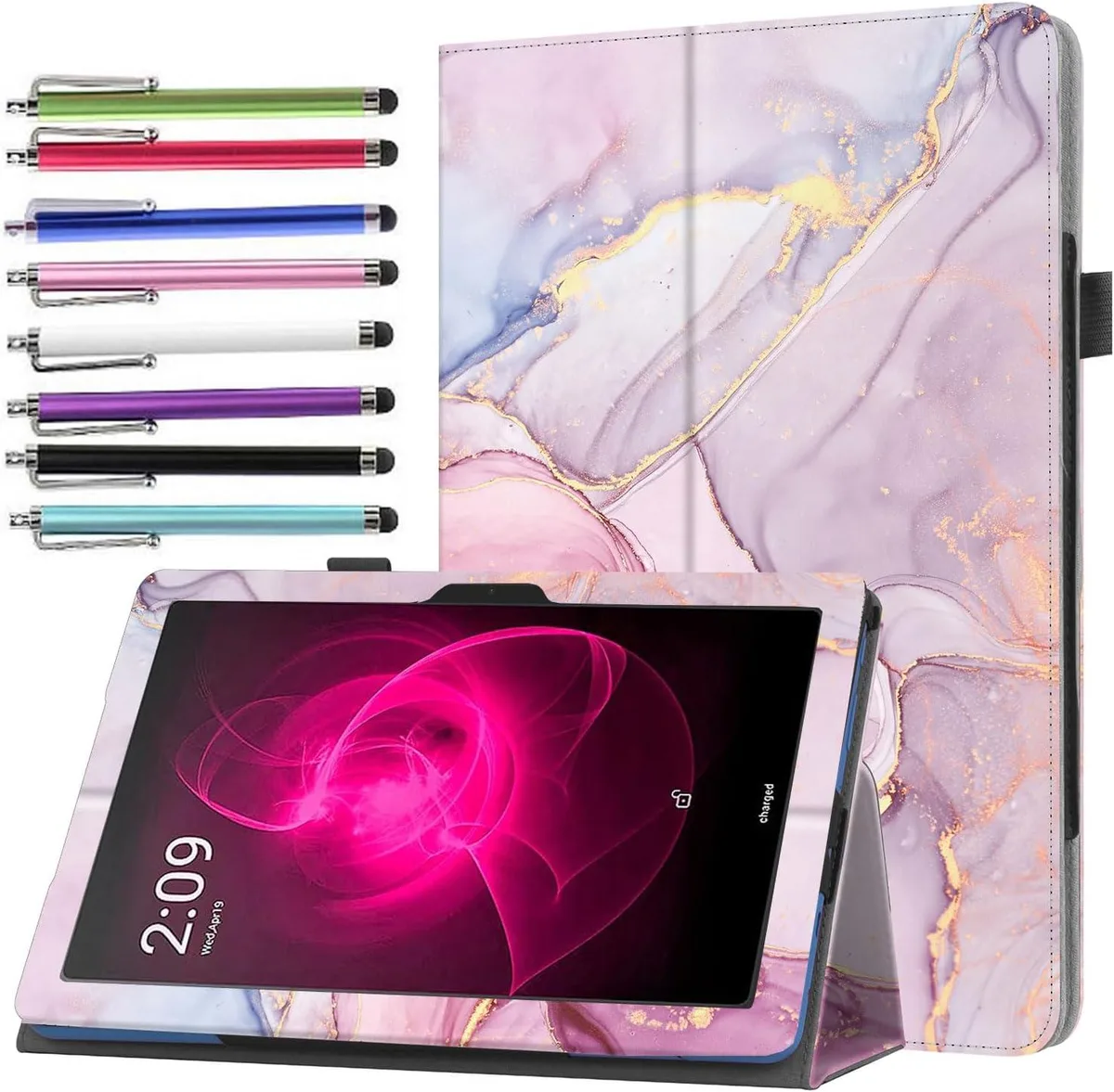 anicestore anicestore Case for T-Mobile Revvl Tab 5G 10.36" Tablet 2023 Folio Pink Marble — product photo