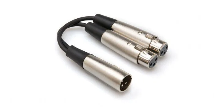 Hosa Technology Hosa Technology YXF-119 Y cable dual XLR3F to XLR3M 6 in — product photo