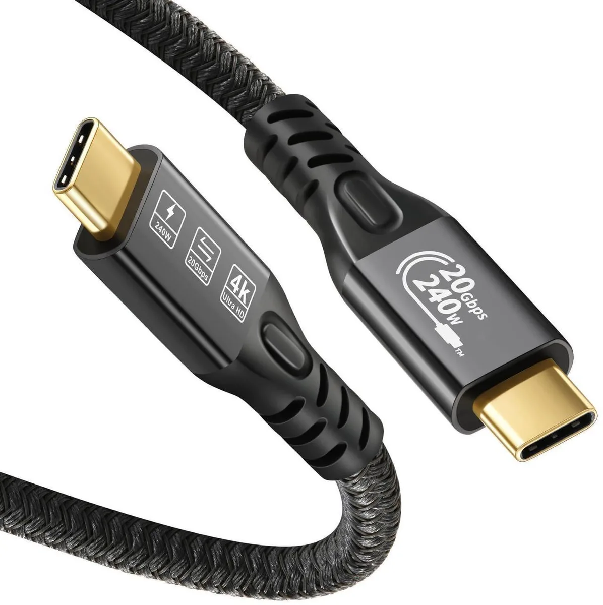 Aomoproing Aomoproing USB C 3.2 Gen2 20Gbps 240W PD3.1 E-Marker 2m 2-pack — product photo