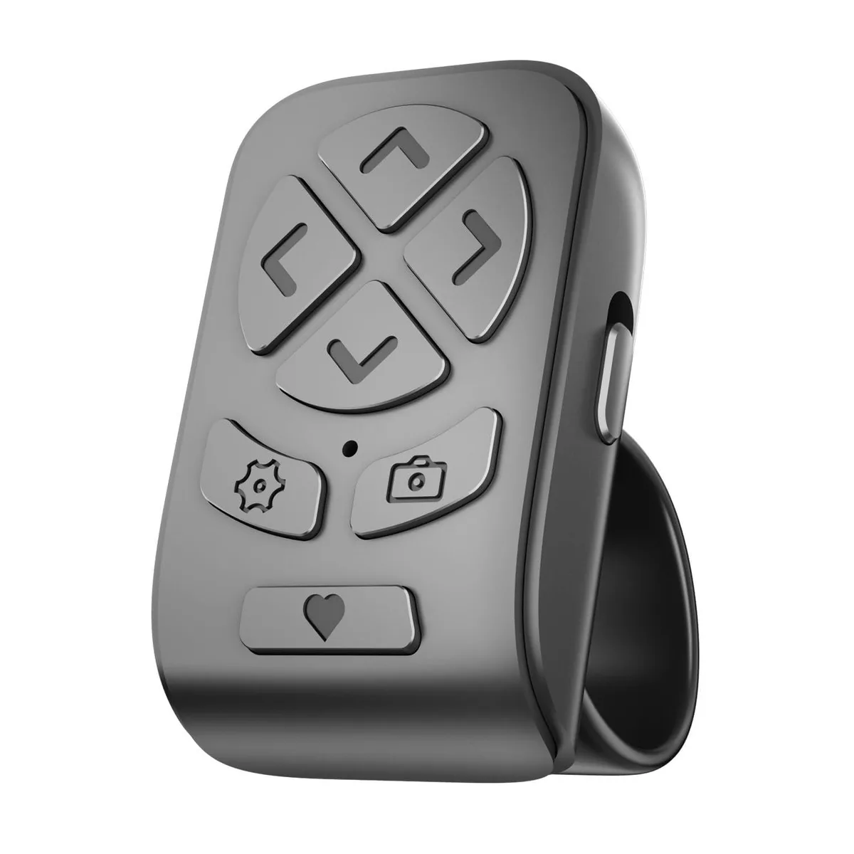Black stretchy ring remote with USB-C charging