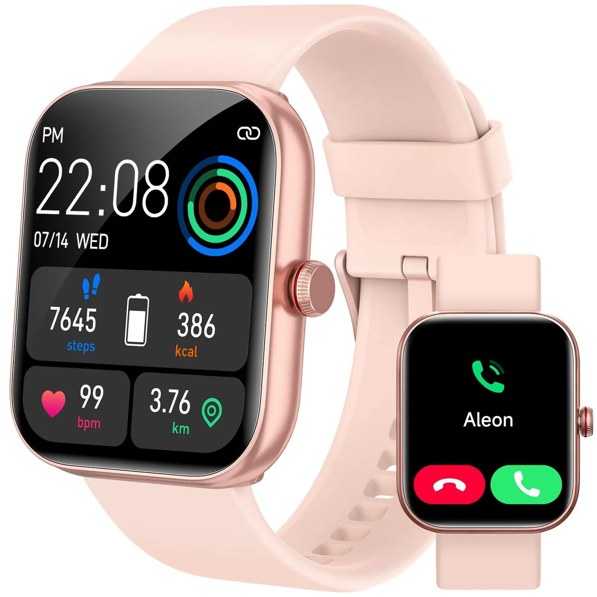  Yoever IDW20 Smart Watch 1.91" Pink Silicone Band — product photo
