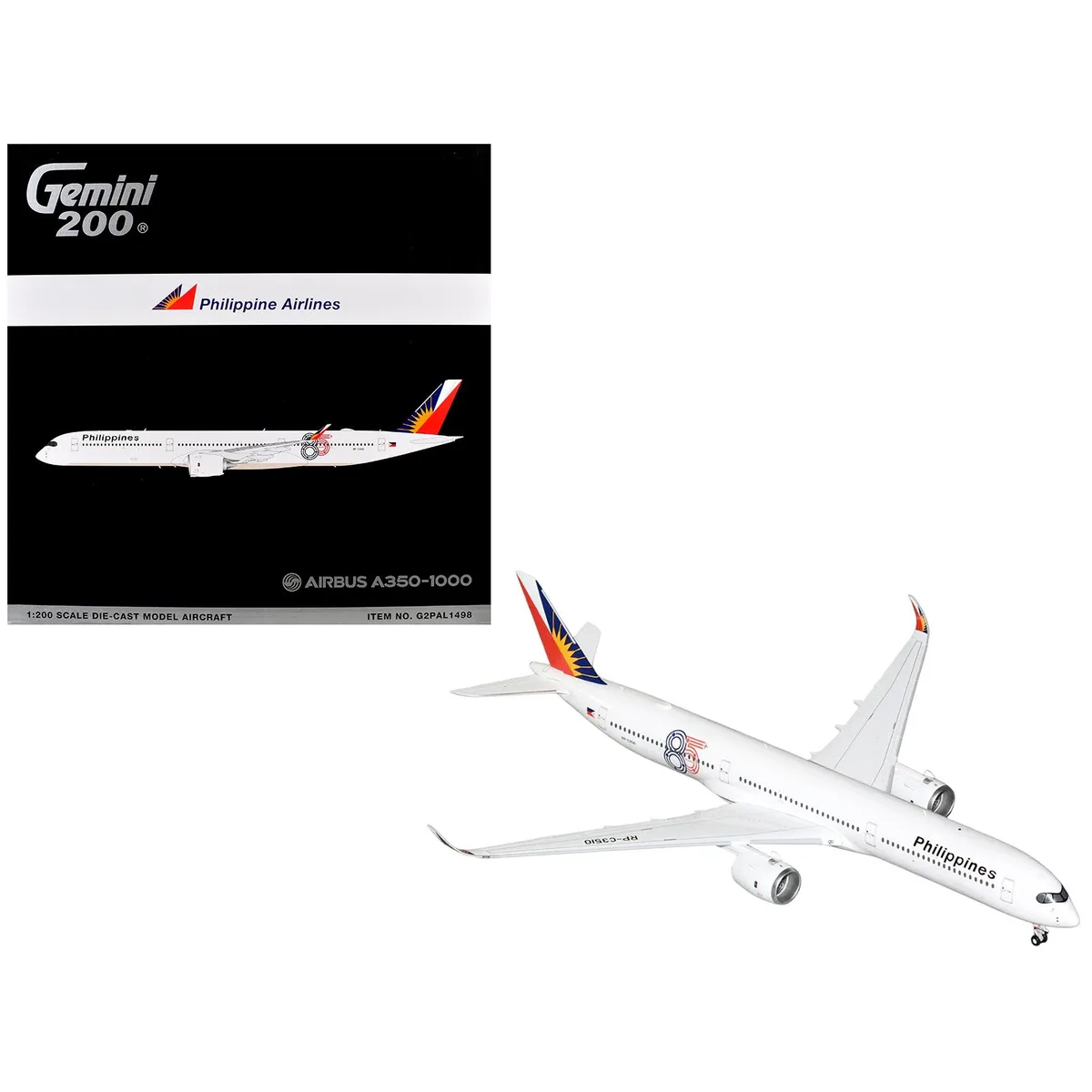 GeminiJets GeminiJets Airbus A350-1000 Philippine Airlines RP-C3510 1/200 Diecast hobby collectible — product photo