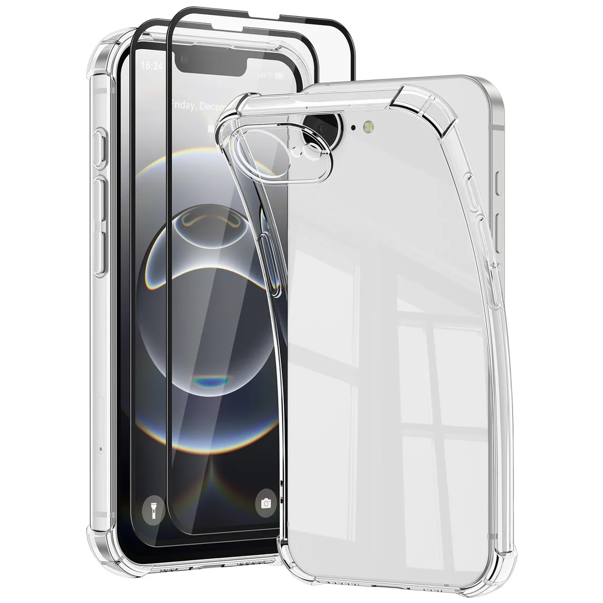  Vanjua iPhone 16e/17e Clear Case with 2 Screen Protectors 6.1 — product photo