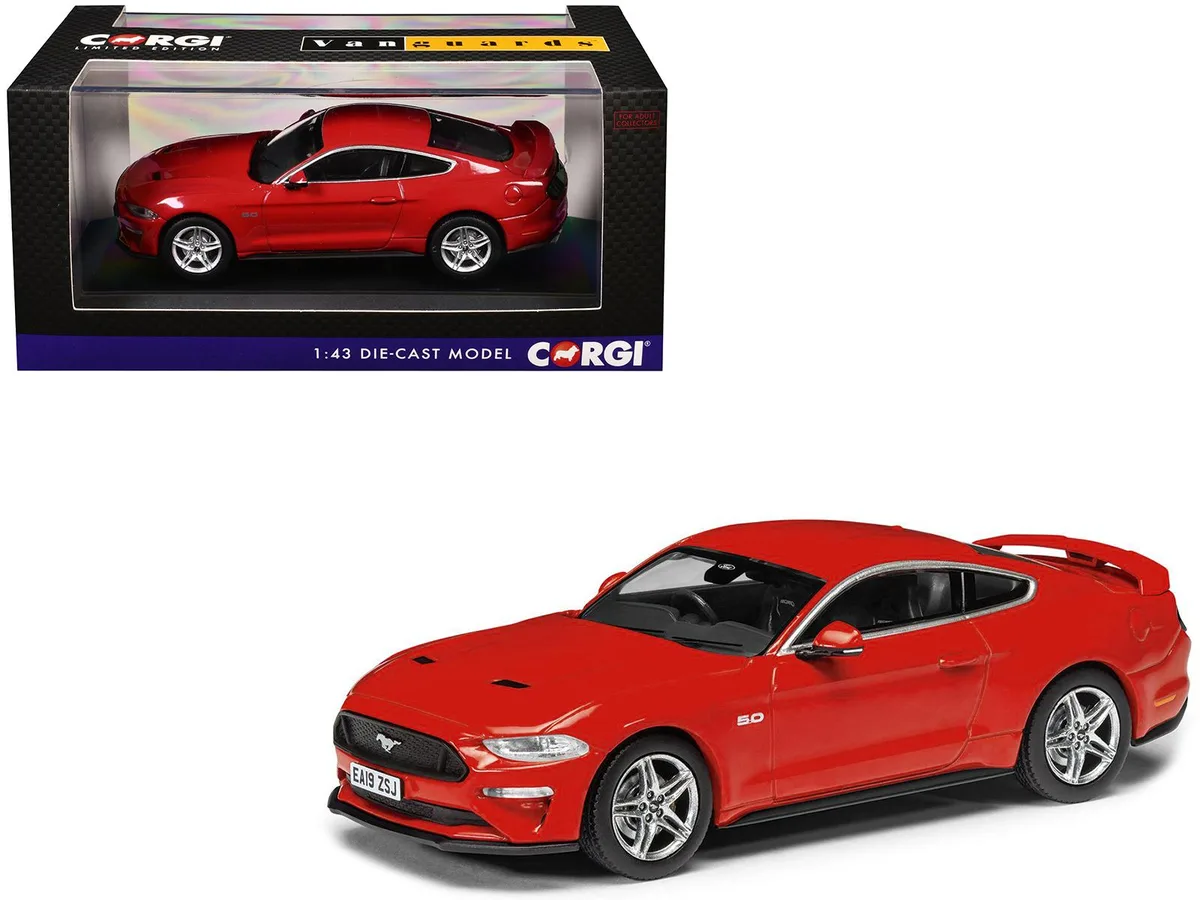 Corgi Corgi Ford Mustang Mk6 GT Fastback 5.0 RHD Race Red Vanguards 1/43 Diecast — product photo