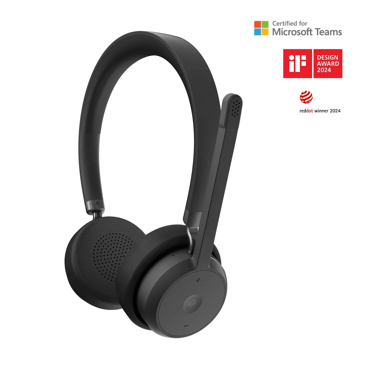 Small black USB-A Bluetooth audio receiver with Lenovo branding