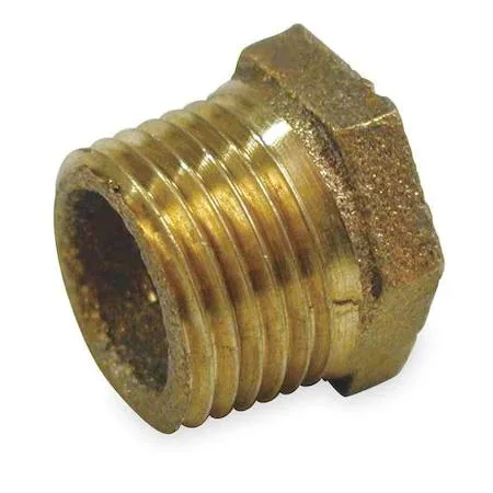 Hexagonal brass pipe reducer with threaded ends