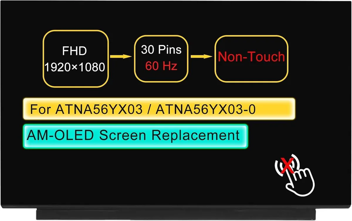 NUOLAISUN NUOLAISUN ATNA56YX03-0 15.6" FHD 30-pin AM-OLED laptop screen — product photo