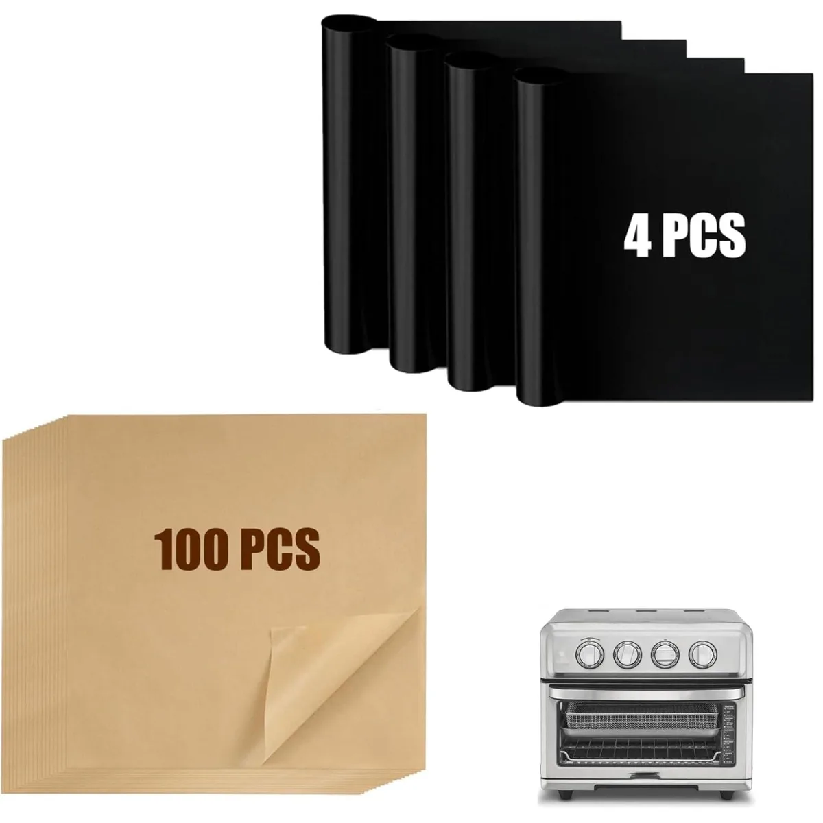 Rectangular parchment sheets in a 100-count pack