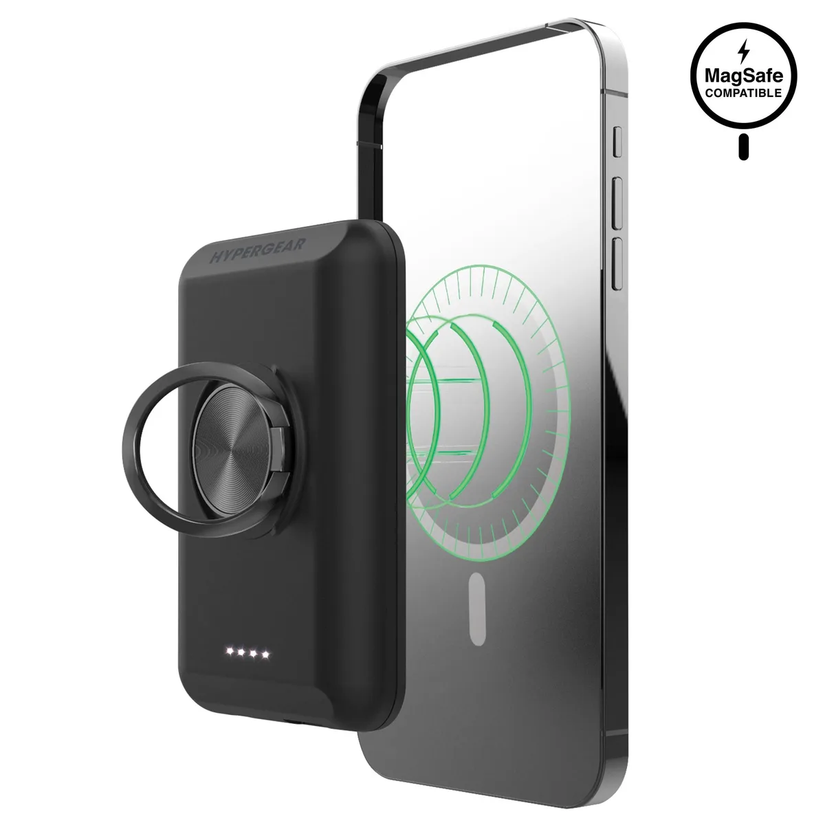 HyperGear HyperGear 5000mAh Magnetic Wireless Power Bank Black 15455 — product photo