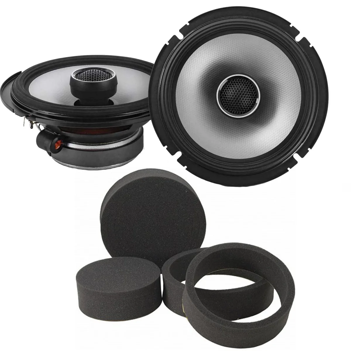 Alpine Alpine S2-S65 6.5" Coaxial Speakers with Stinger RKFR6 Roadkill Fast Rings — product photo