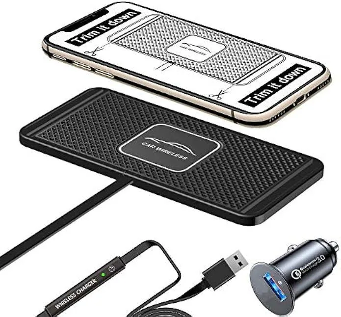 TAURKENAM TAURKENAM Wireless Car Charger Kit QC 3.0 18W Adapter 15W 10W 7.5W Qi Pad — product photo
