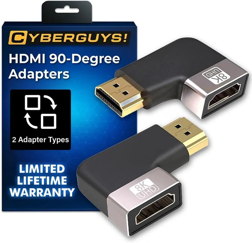 Boxwave Boxwave HDMI 90° & 270° Right Angle Adapter 2Pack audio adapter — product photo