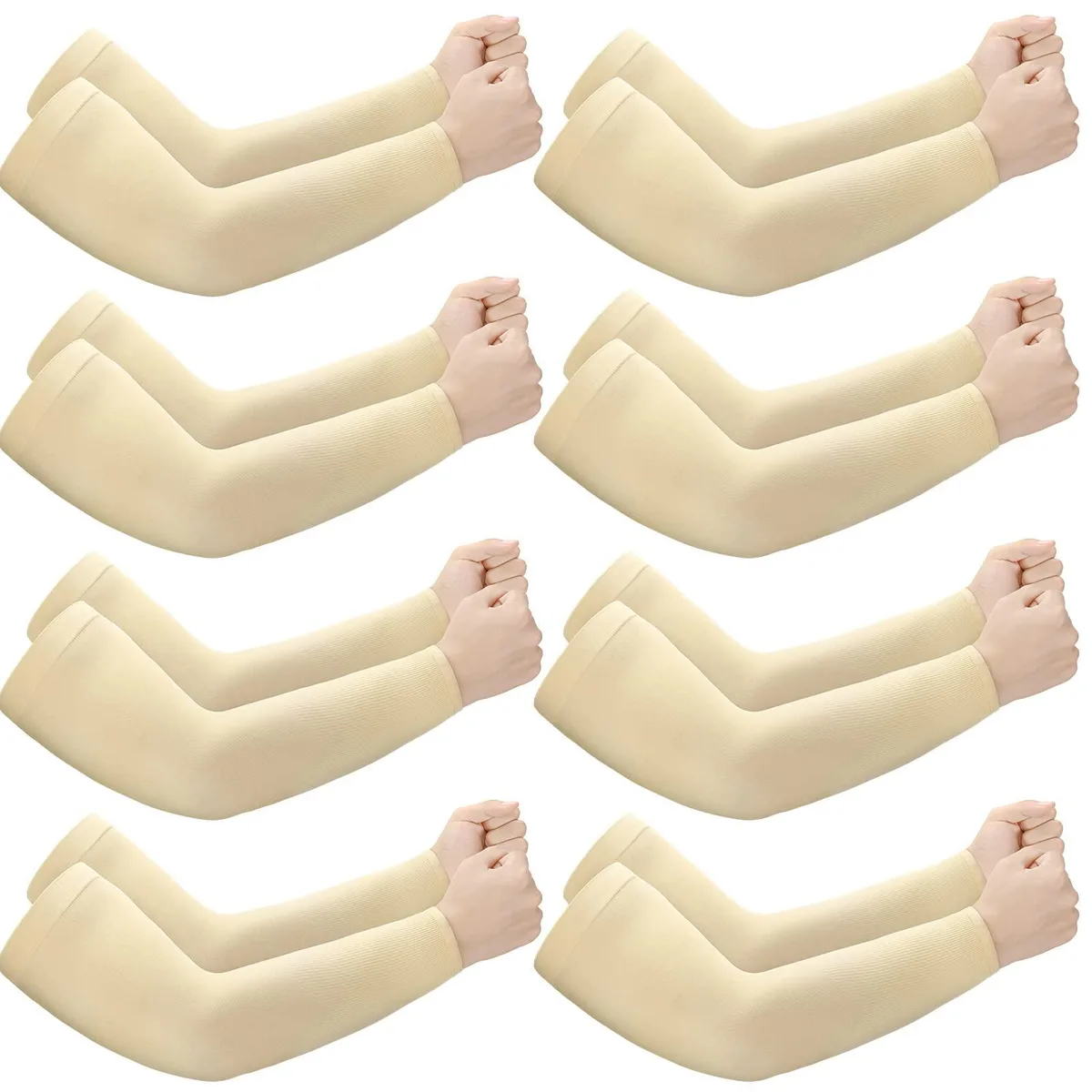  Janmercy-Elderly-59 winter protective gear beige medium 8 pairs — product photo