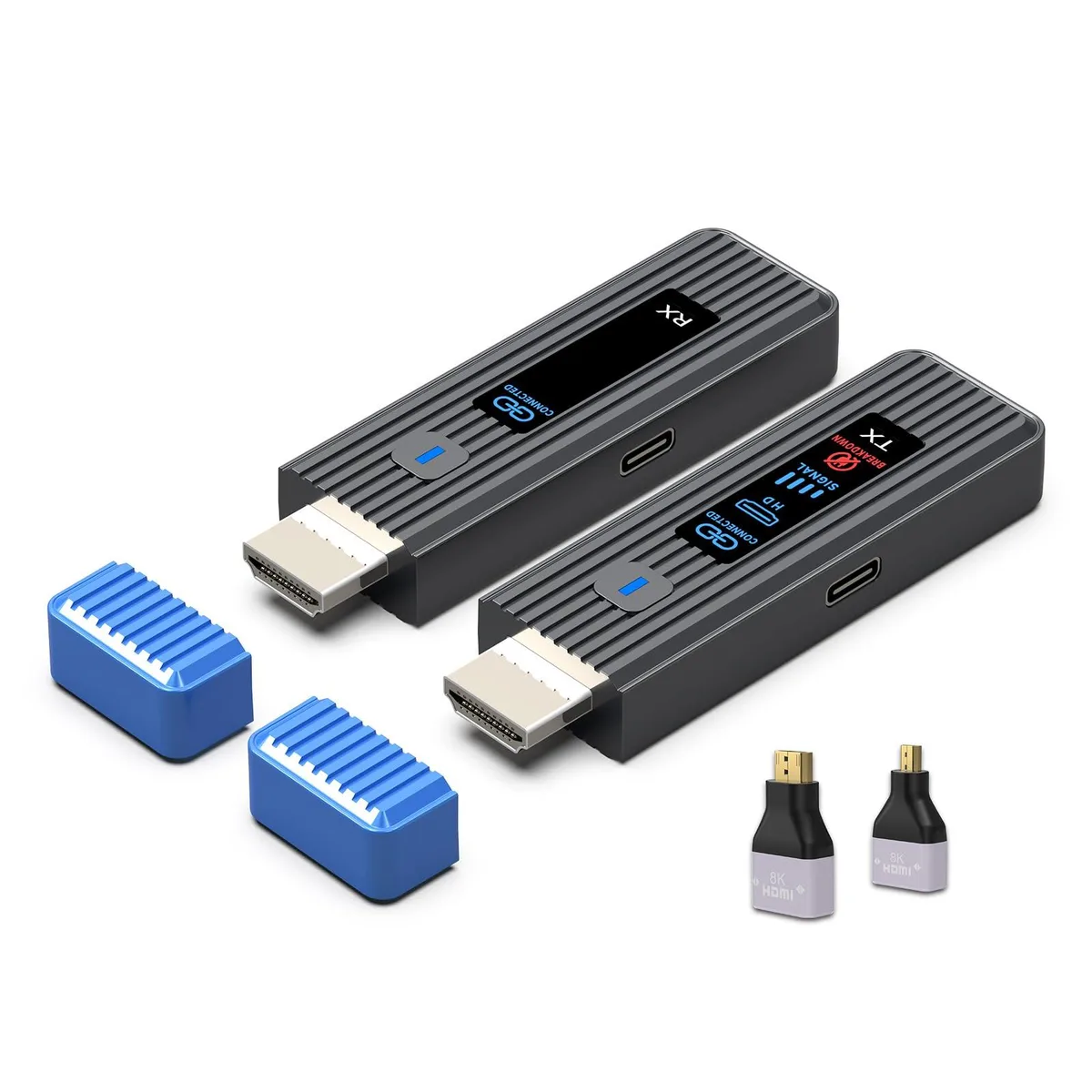  Taiquinix Wireless HDMI Extender Kit Blue 328FT 1080P — product photo