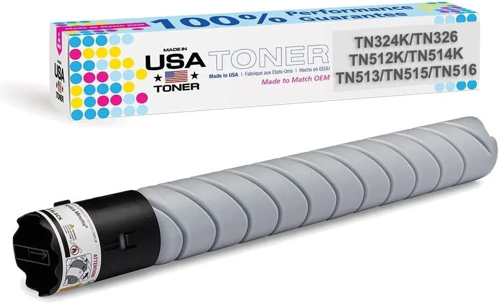 MADE IN USA TONER MADE IN USA TONER Black Toner Cartridge Universal TN512K TN513 TN514K TN515 TN516 TN324K TN326 — product photo