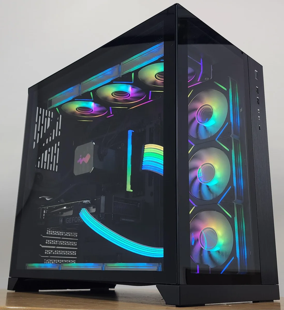 Custom Custom Ryzen 7 7800X3D 16GB DDR5 1TB NVME RTX 4060 Ti 360mm AIO Gaming PC — product photo