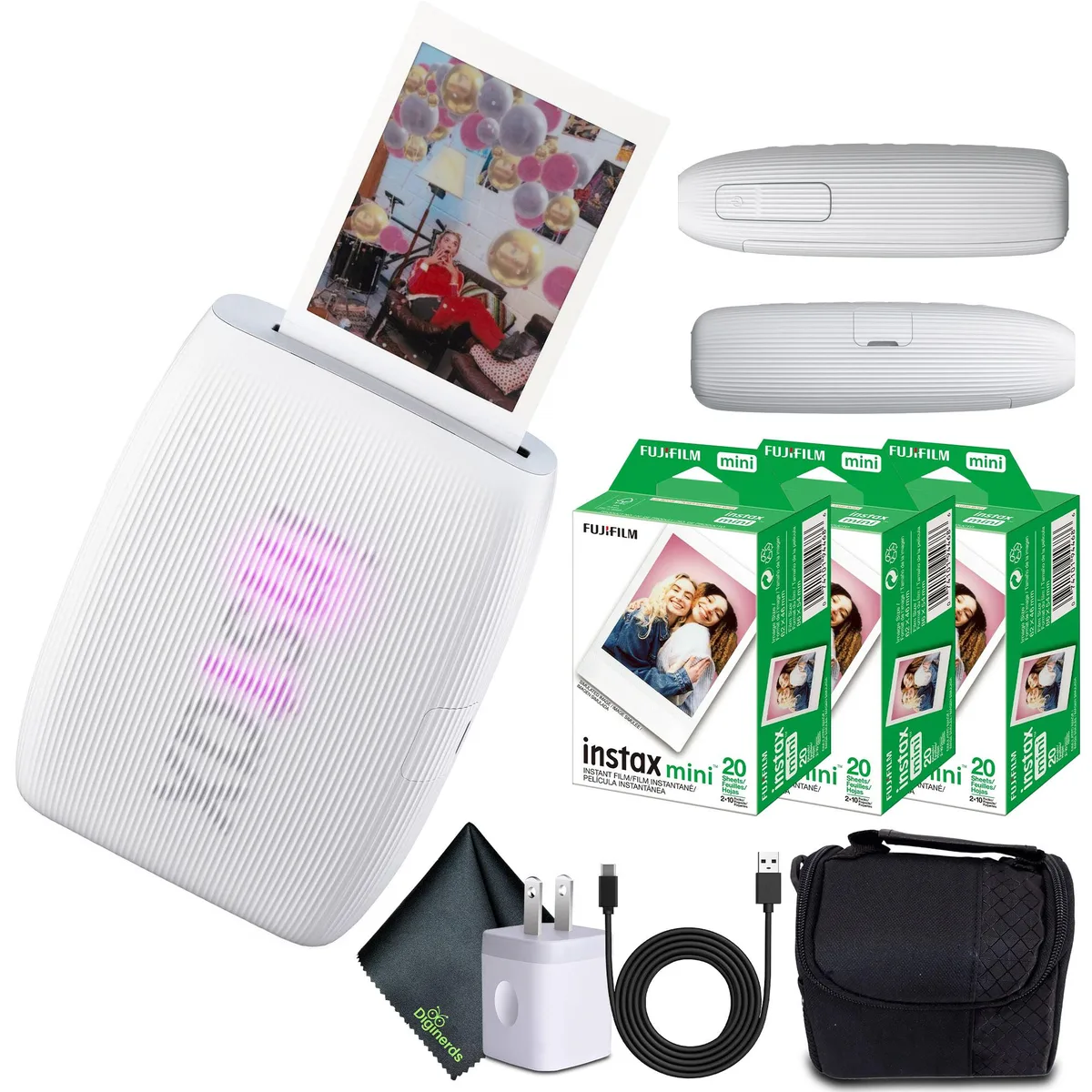 FUJIFILM FUJIFILM INSTAX MINI LINK 3 Smartphone Printer Clay White 60 Film — product photo