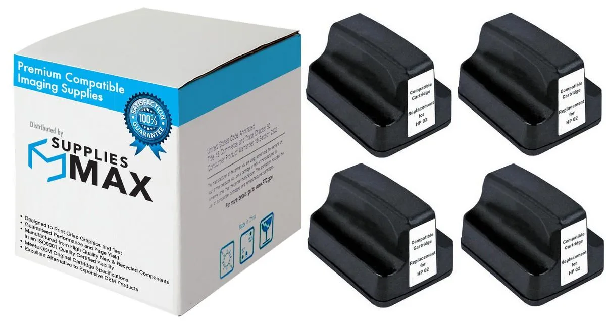 SuppliesMax SuppliesMax HP C9500FN_2PK Black Inkjet Cartridge 4 Pack 660 Pages — product photo