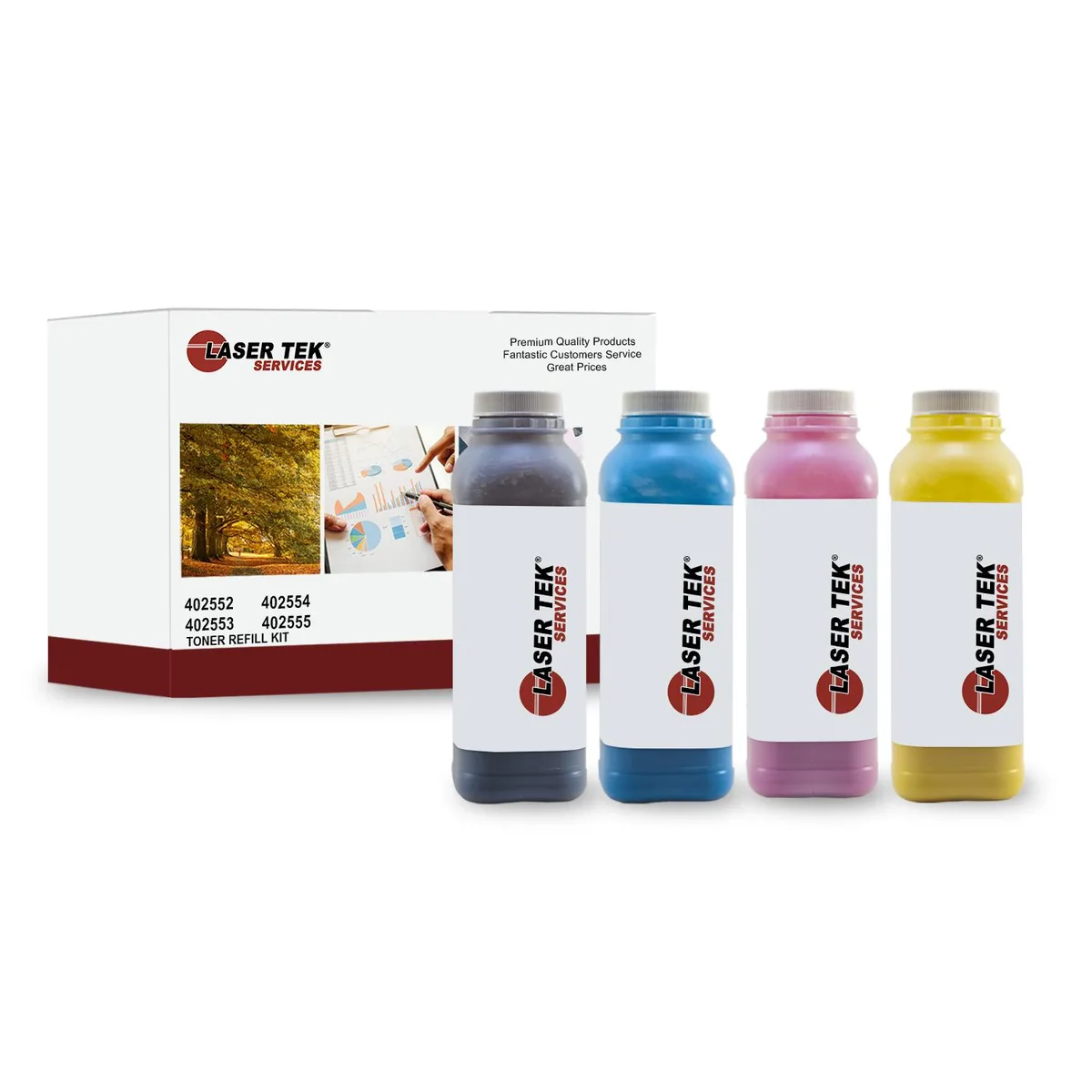 Laser Tek Services Laser Tek Services 4PK Toner Refill Kit Ricoh CL3500 Type 165 — product photo
