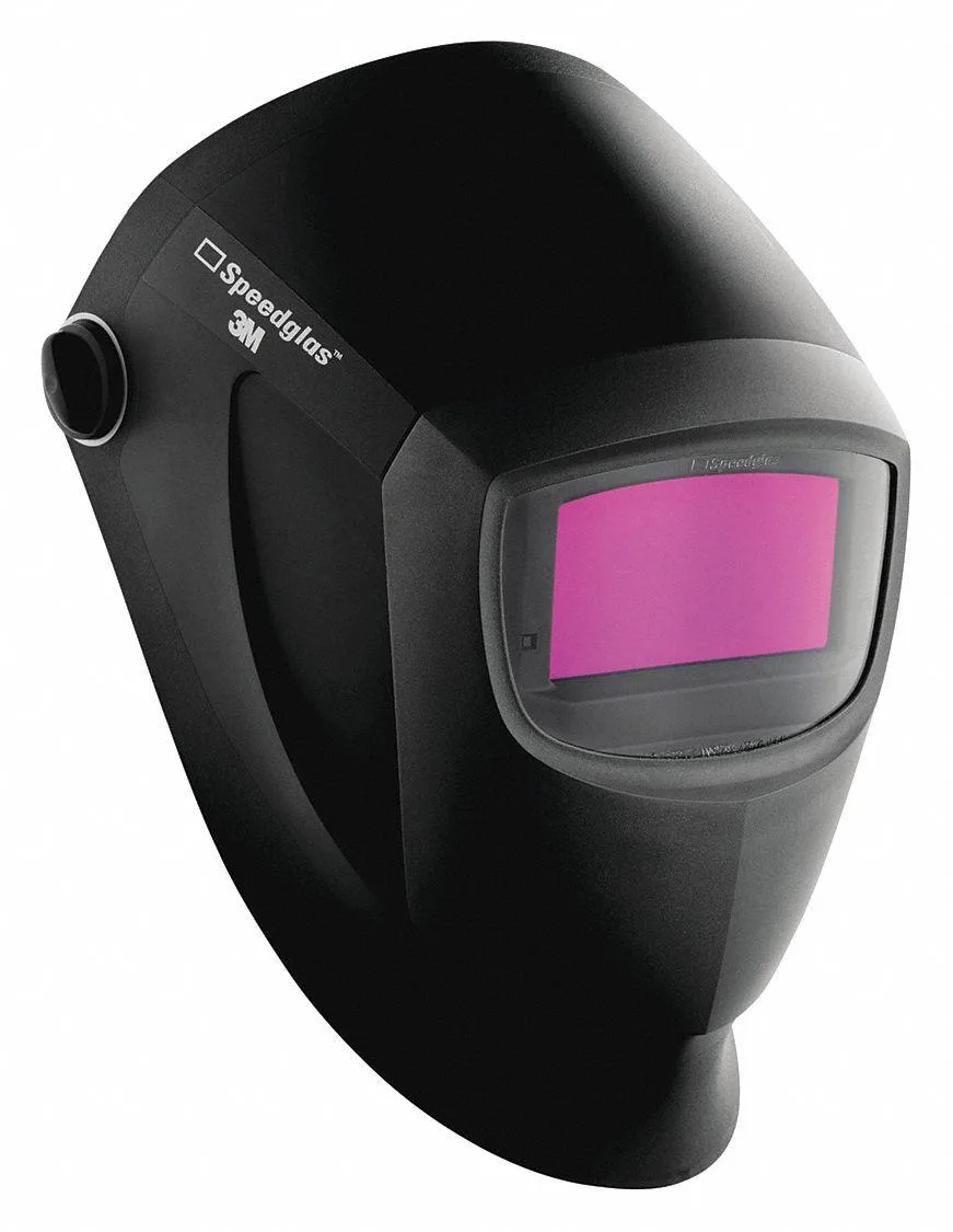 Rectangular auto-darkening welding filter, dark polycarbonate face, 2.13 by 4.09 inches