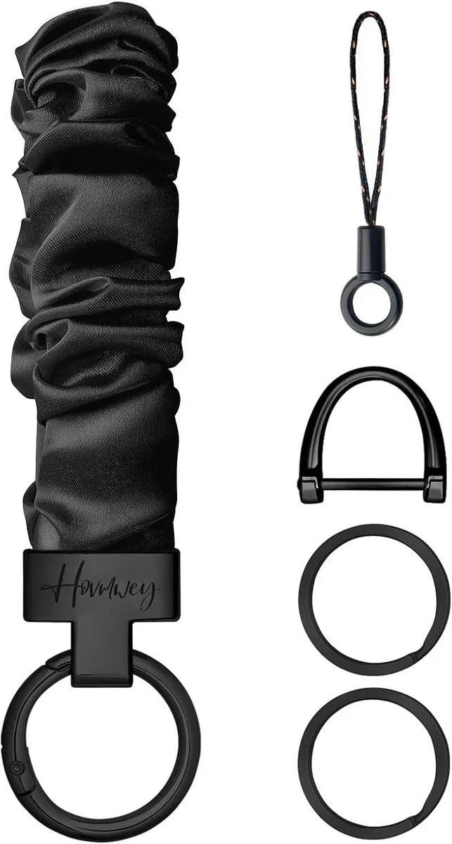 Soft satin scrunchie wristlet with golden clasp and elastic strap