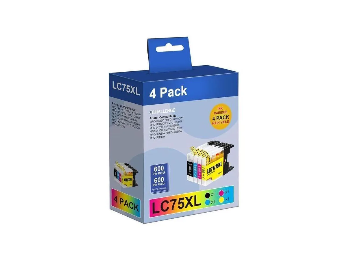 V4ink V4ink 4 Pack Ink Cartridge LC71 LC75 LC79 Black Cyan Yellow Magenta — product photo