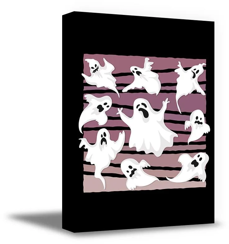 Awkward Styles Awkward Styles Halloween Canvas Wall Art Ghosts 8" x 12 — product photo