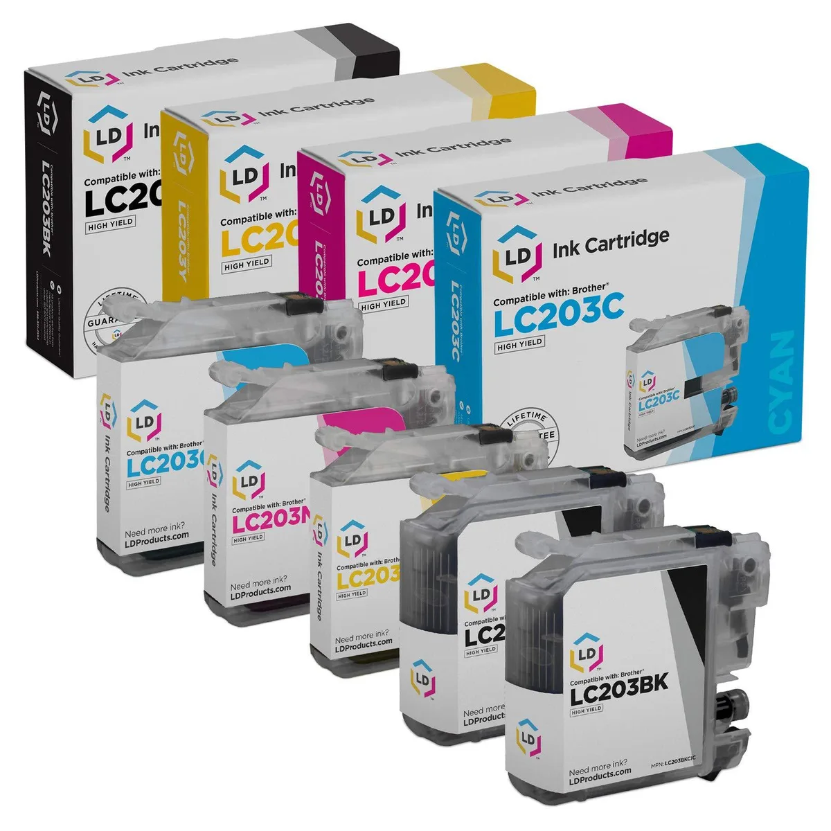 LD Products LD Products Compatible Ink Cartridge Replacement for Brother LC203 High Yield 5-Pack — product photo