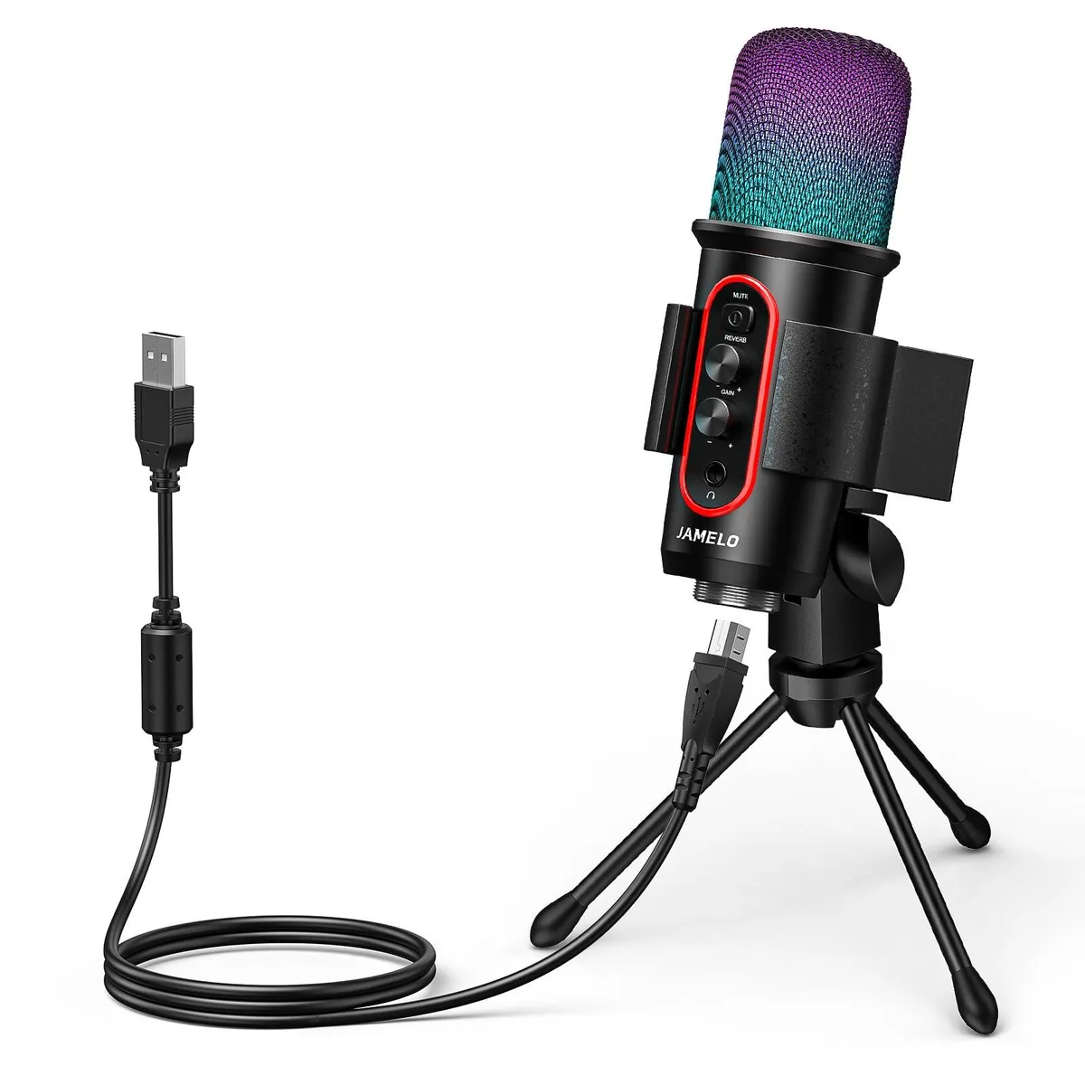  Camola M-2233 USB Condenser Microphone, RGB, 3.5mm Monitoring, Mute Button — product photo