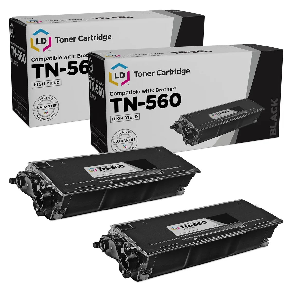 LD Products LD Products Compatible Toner Cartridge TN-560 High Yield Black 2-Pack — product photo