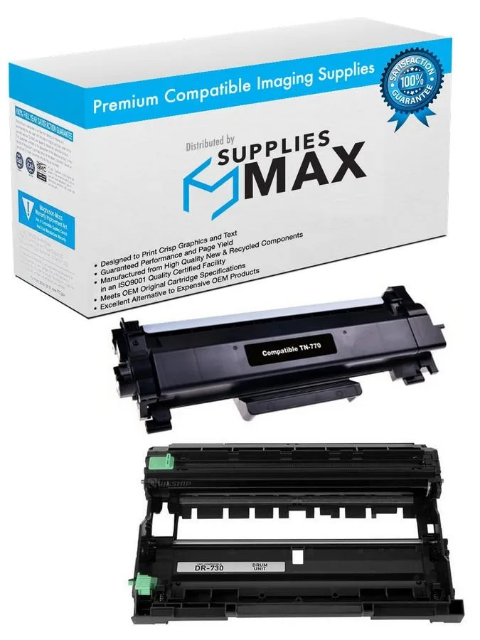 SuppliesMax SuppliesMax BRTTN-770/DR-730 Drum &amp; Toner Combo Pack 12000 Pages — product photo