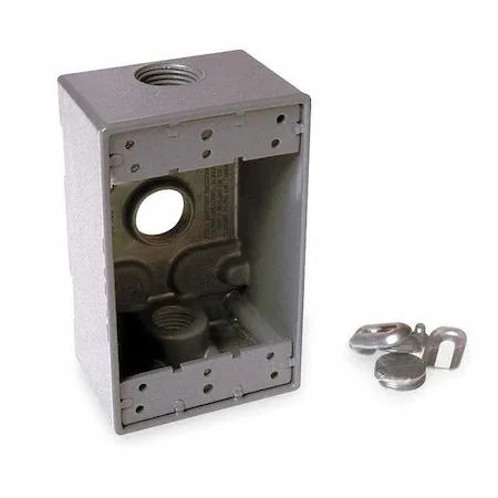 Bell Bell Outdoor 5320-0 Weatherproof Electrical Box 1 Gang 1/2 in Hub Size Gray Aluminum 18.3 cu in — product photo
