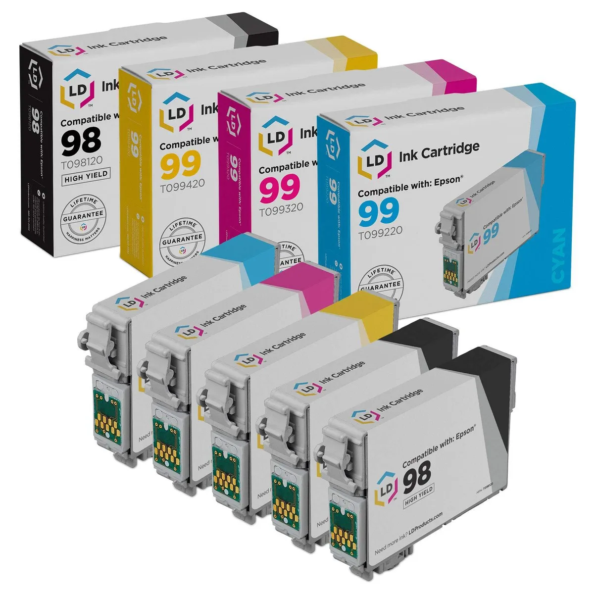 LD Products LD Products Ink Cartridge Replacement for Epson 98 &amp; 99 High Yield 5-Set — product photo