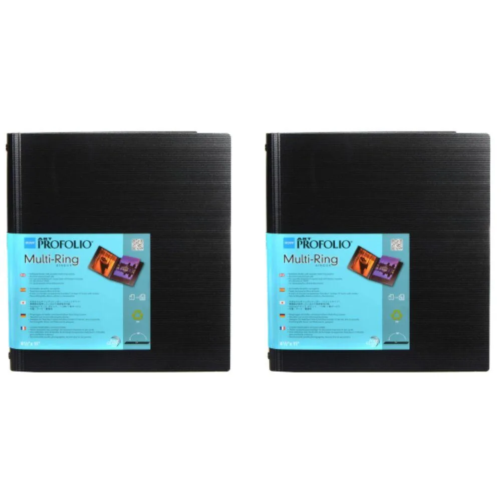 Itoya Of America, Ltd Itoya Of America, Ltd Art ProFolio ITRB811 Multi-Ring Refillable Binder 8.5 x 11" 2-Pack camera accessory — product photo