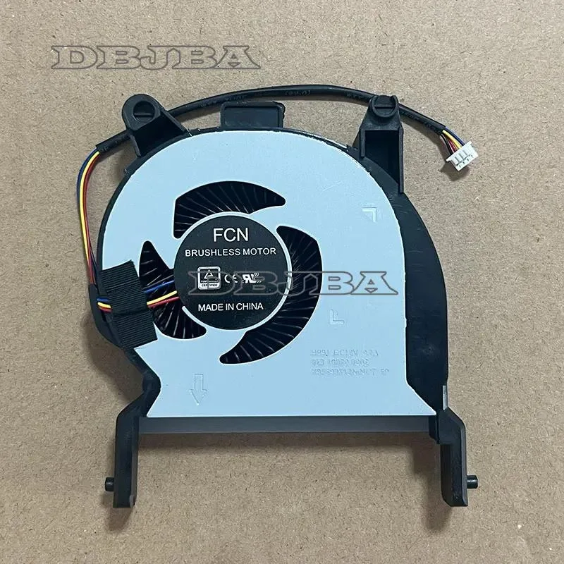 Small black laptop CPU cooling fan with wire connector