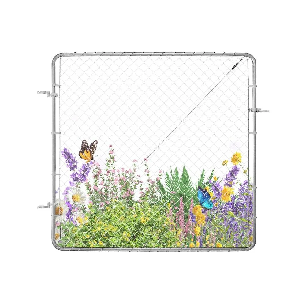 VEVOR VEVOR HXGATE-004 Chain Link Fence Gate 72 x 70 in Galvanized — product photo