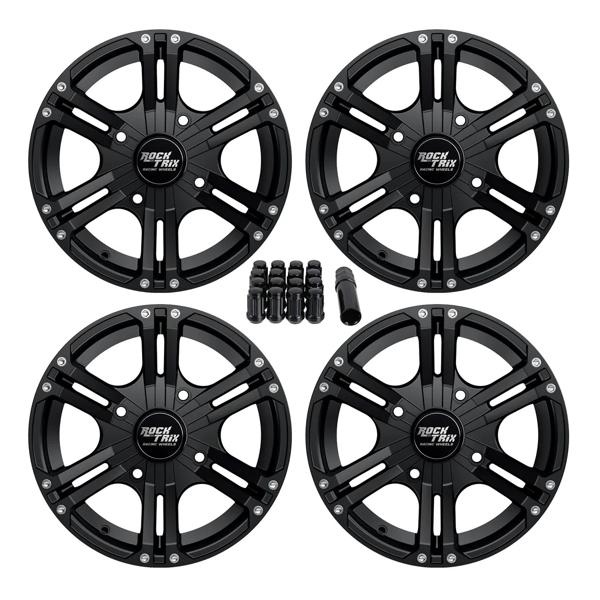 RockTrix RockTrix RT101 14x7 4x110 Matte Black wheel — product photo