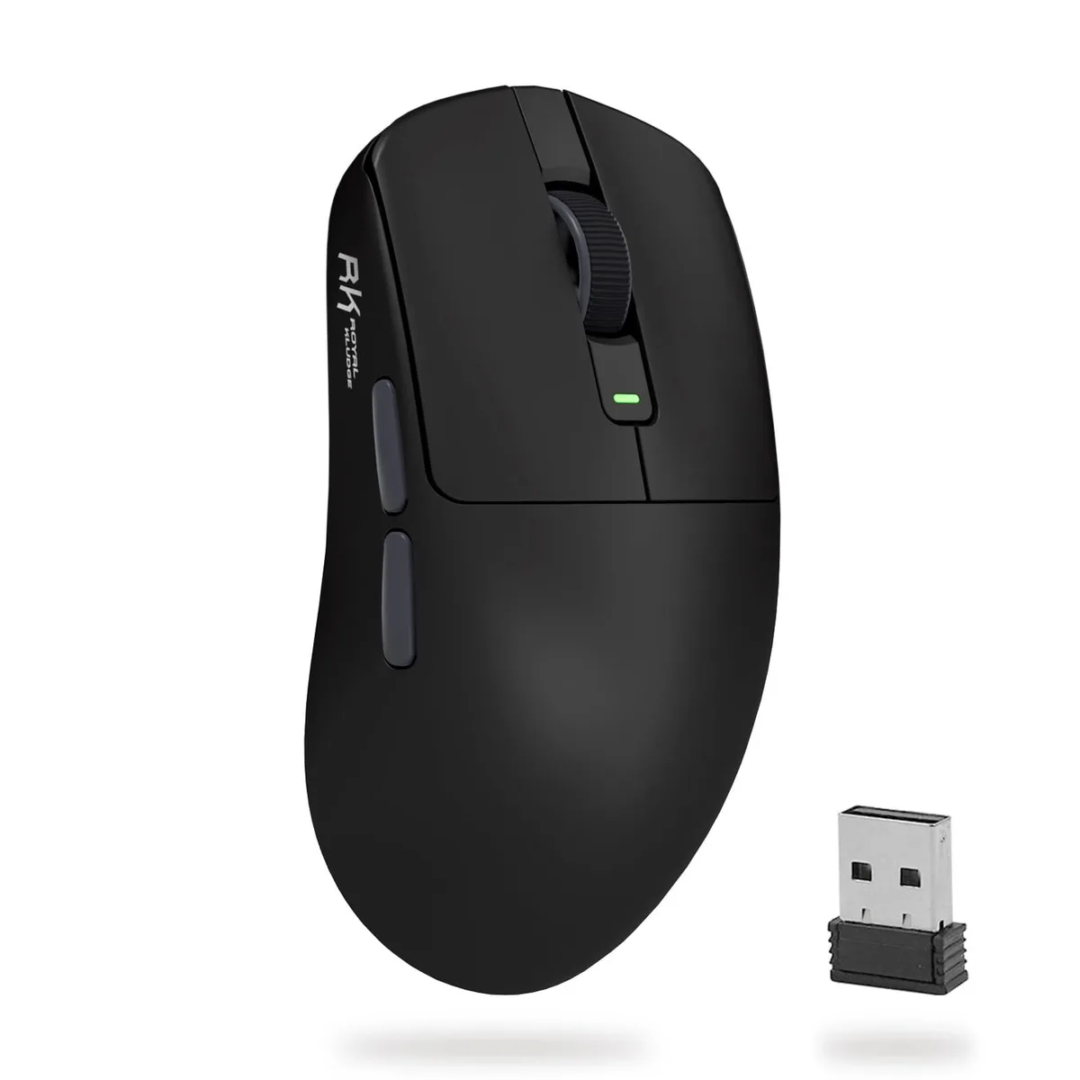  GE RK ROYAL KLUDGE RKM30 Gaming Mouse 43g 24000 DPI PAW3311 Tri-Mode Black Grey — product photo