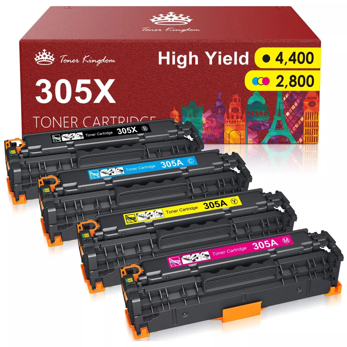 V4ink V4ink 4PK CE410A-413A 305A Color Toner Cartridge Set — product photo