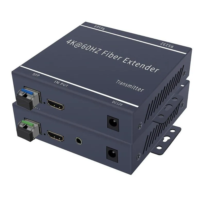 Lenkeng Technology Co,. Ltd Lenkeng Technology Co,. Ltd 4K@60Hz HDMI 2.0 Fiber Optic Extender 20KM Transmitter Receiver Set — product photo