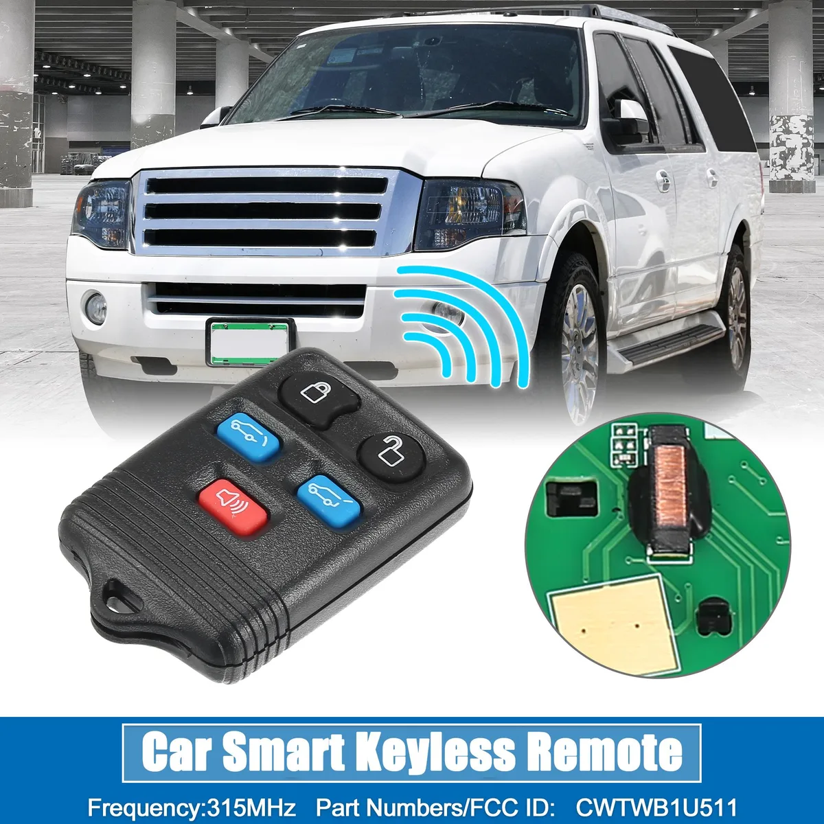 Unique-Bargains Unique-Bargains 5 Button Proximity Key Fob CWTWB1U511 Ford Expedition 2003-2010 315MHz — product photo