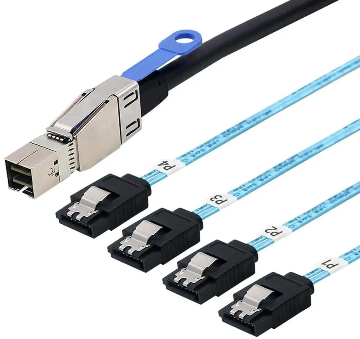 Vszerda Vszerda SFF-8644 to 4 SATA 7 Pin Cable External Mini SAS HD 3.2 ft — product photo