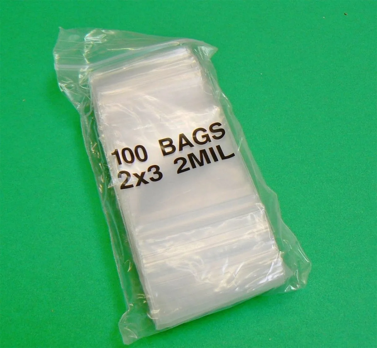 Amamax Amamax Reclosable Zipper Bag 2" x 3" 2 Mil 100 Pack — product photo