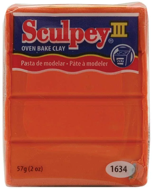 POLYFORM POLYFORM Sculpey III Polymer Clay 2 oz Just Orange 302 1634 — product photo