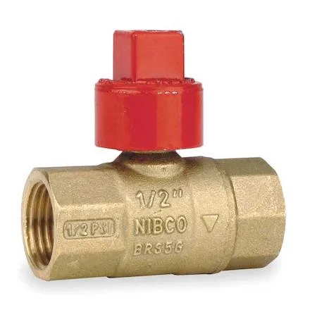Brass inline gas ball valve with square handle